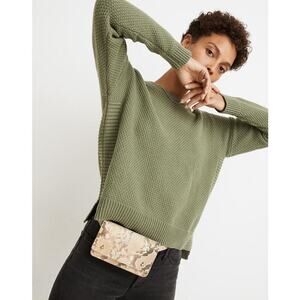 Madewell Pickford Pullover Sweater Faded Palm Size S